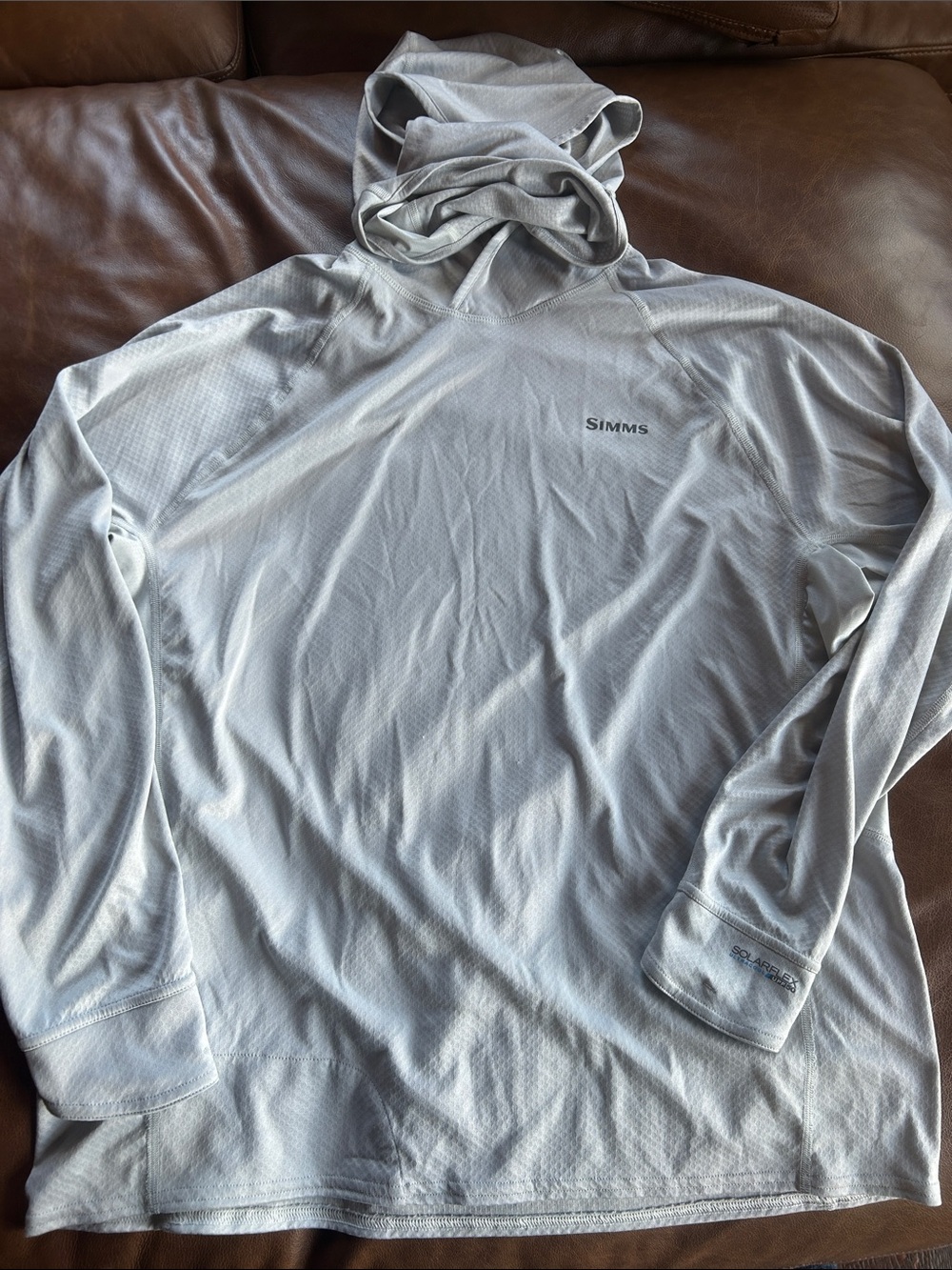 Simms SolarFlex Light Gray Fishing Hoody XL